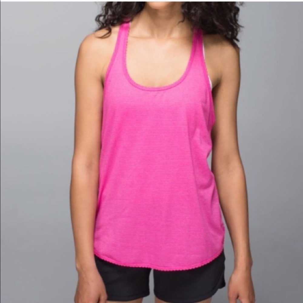 Lululemon 105f Singlet Tank Top Pink Size Medium